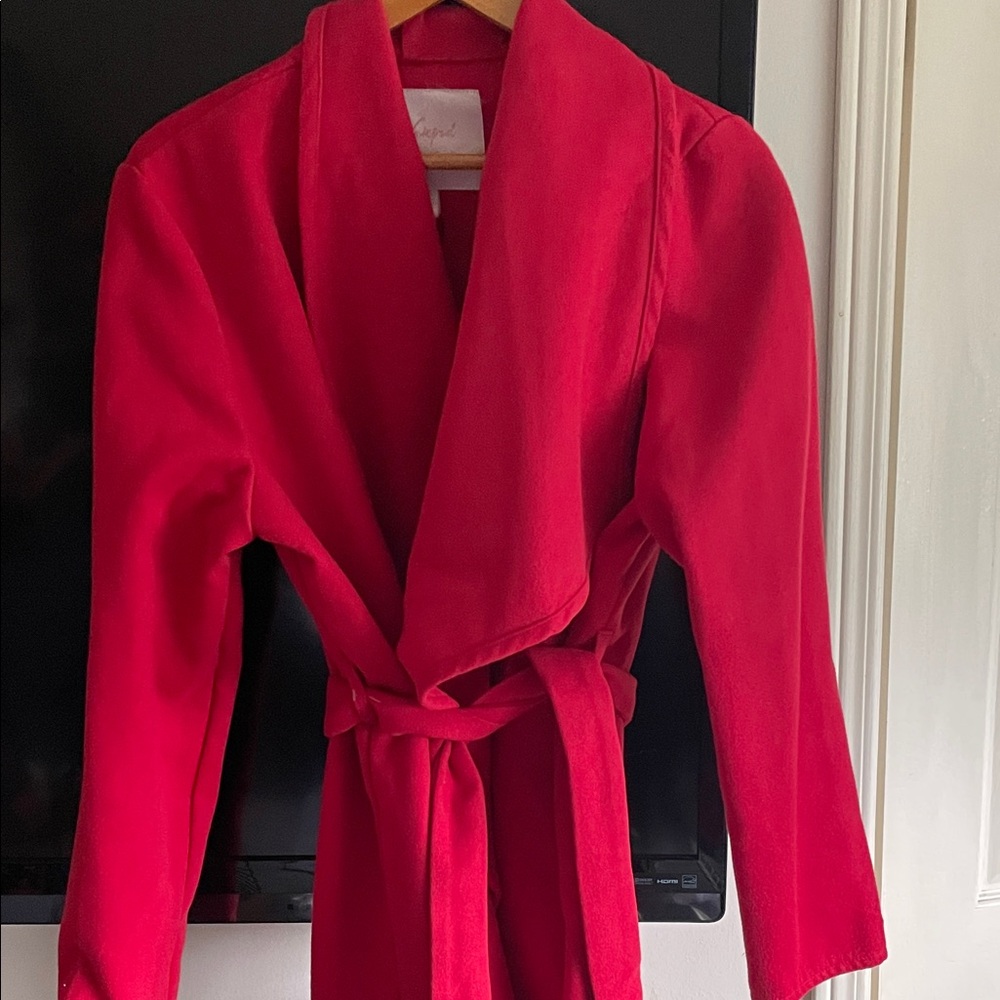 Revamped Vibrant Red Women's Coat